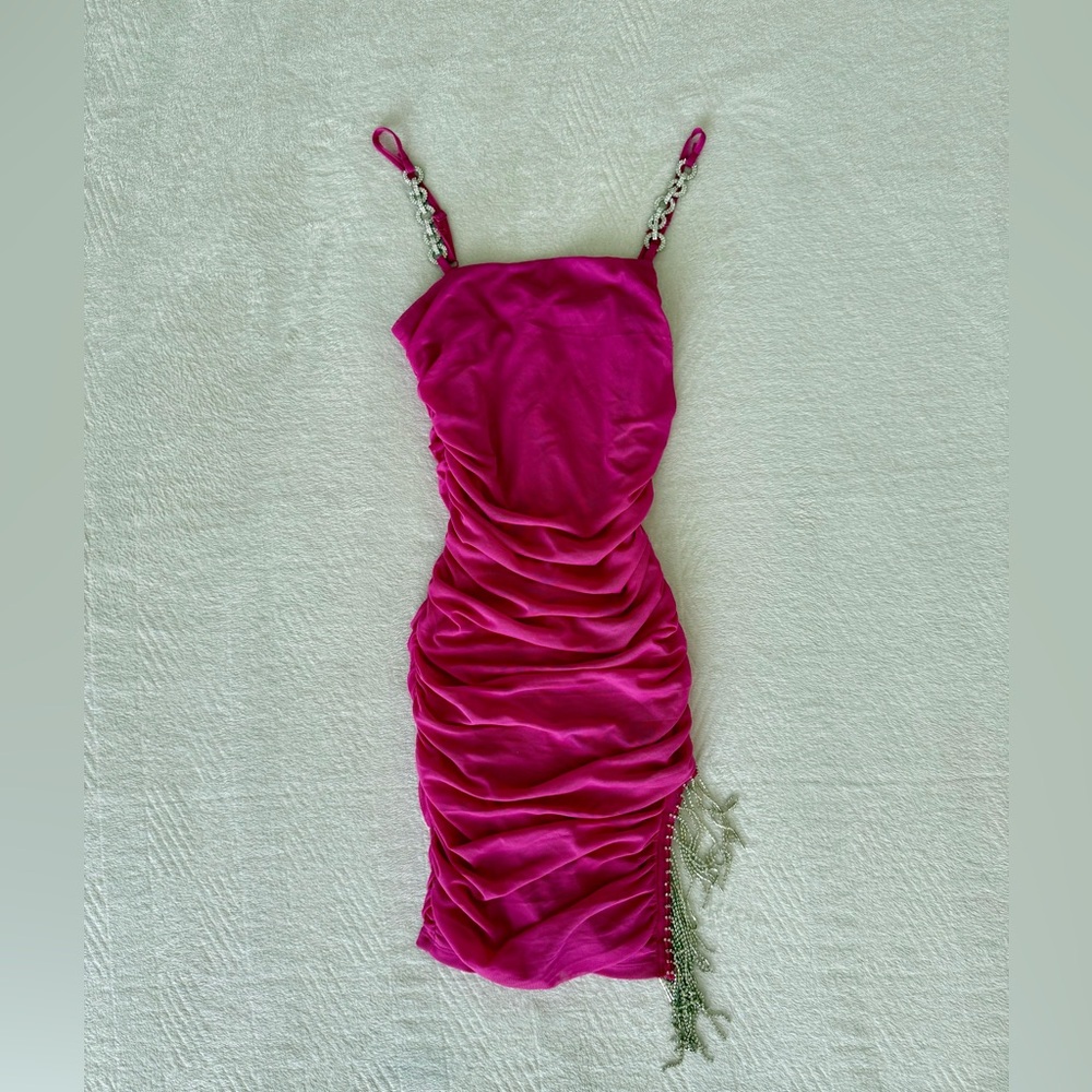 Forever 21 Fuchsia Ruched Mini Dress